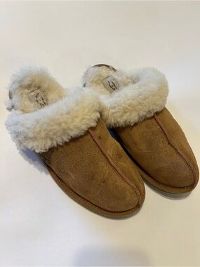 UGG-style Chestnut Sheepskin-Lined Women’s Slippers size 10 womens cozy warm